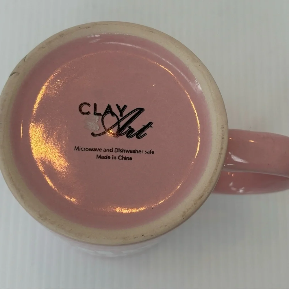 COFFEE SNOB COFFEE MUG. Art Deco Print Mug PINK & WHITE
